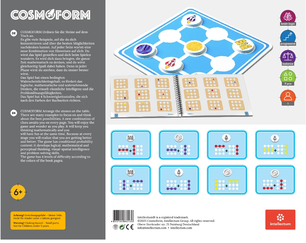 Cosmoform matrix reasoning game