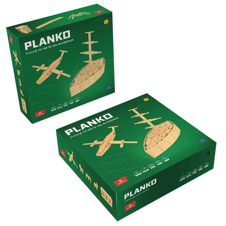 Planko wooden construction game